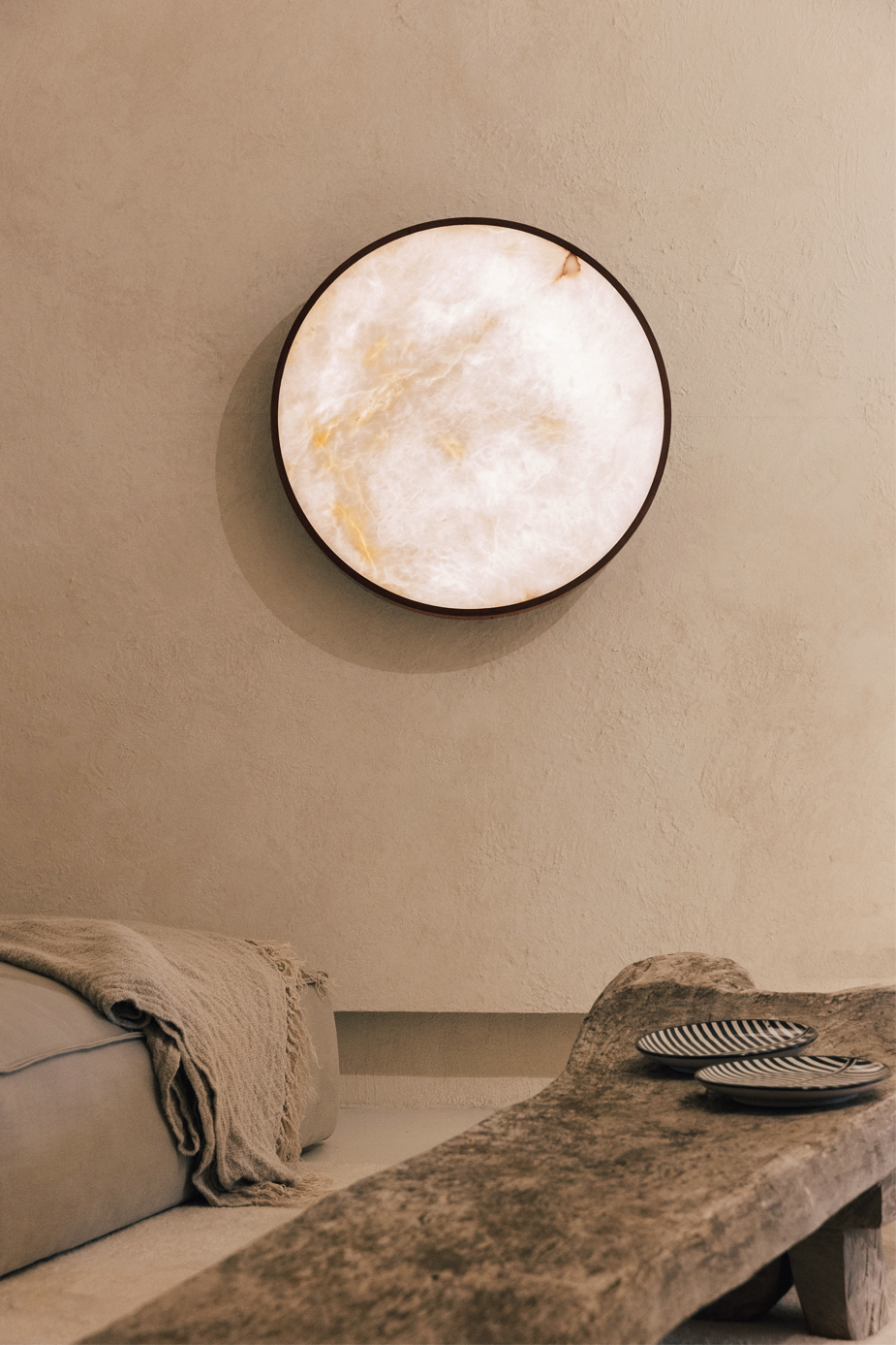 ozeano_studio lámpara de pared con forma de luna