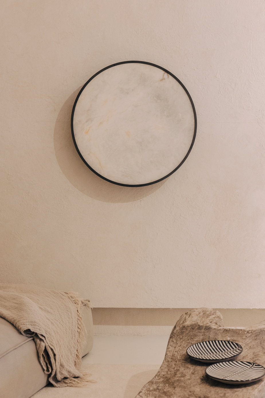 ozeano_studio lámpara de pared con forma de luna